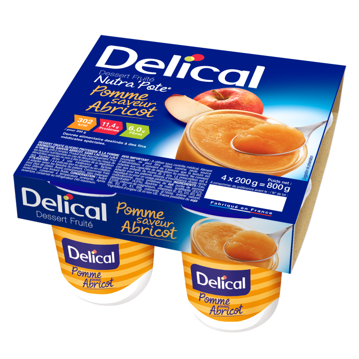 Delical Dessert fruité Nutra'Pote pomme abricot