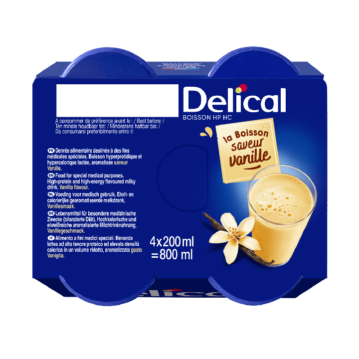 Delical Boisson HP HC Lactée dessus Vanille