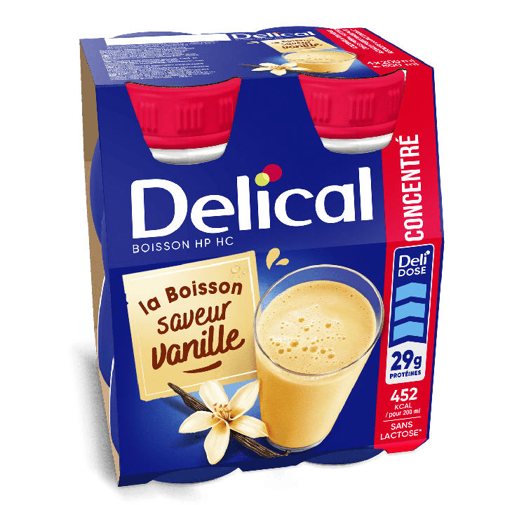 Delical Boisson HP HC Concentrée en protéines vanille pack