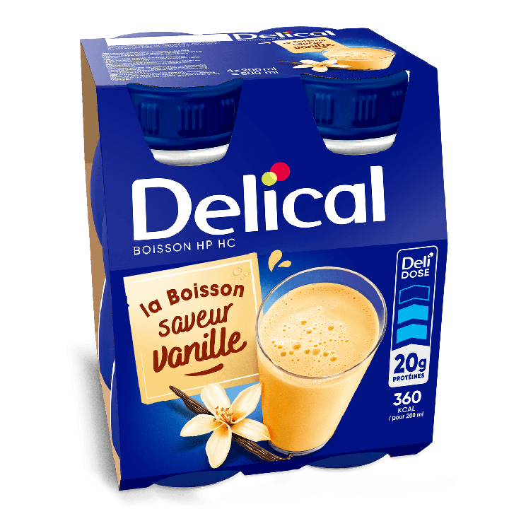 Delical Boisson HP HC Lactée Pack Vanille