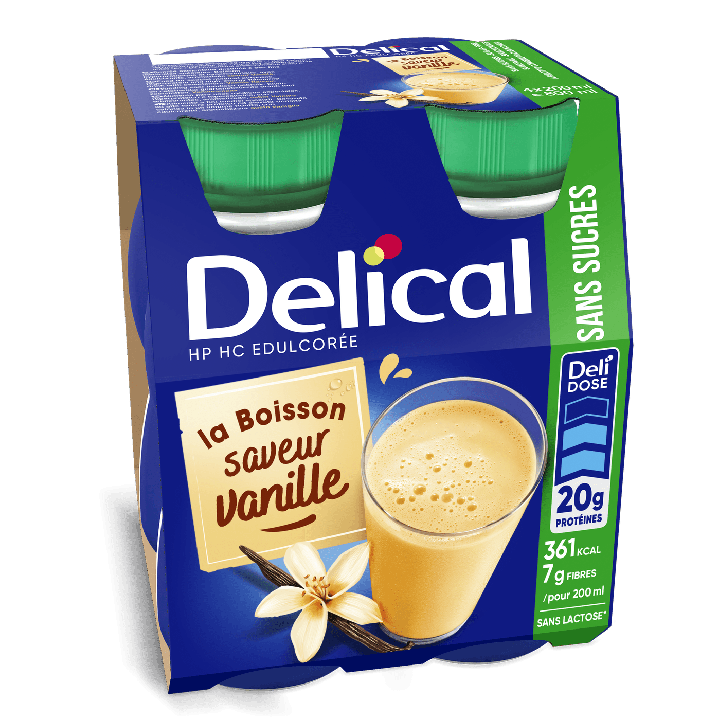 Delical Boisson HP HC édulcorée sans sucres vanille pack