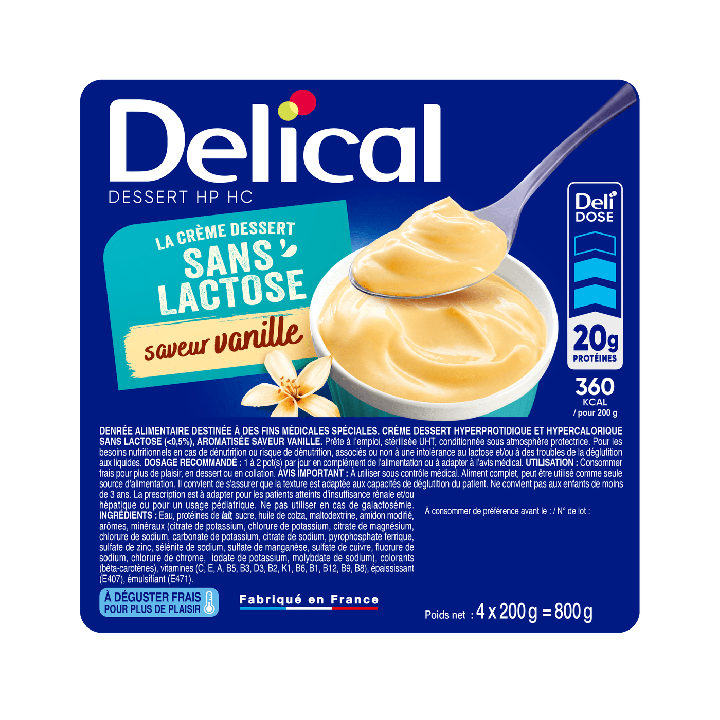 Delical Crème dessert Sans Lactose vanille