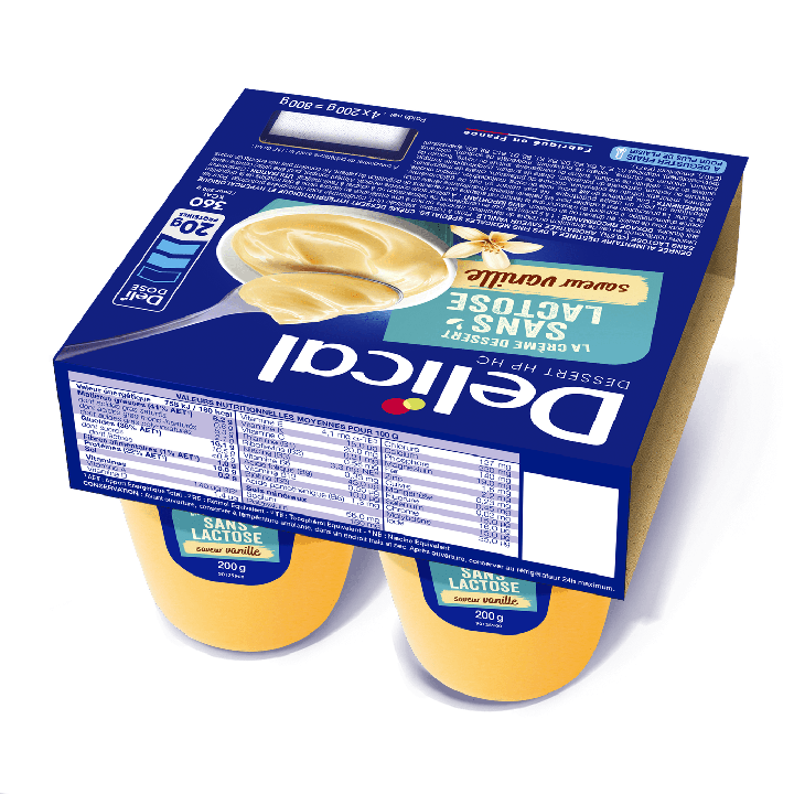 Delical Crème dessert Sans Lactose vanille
