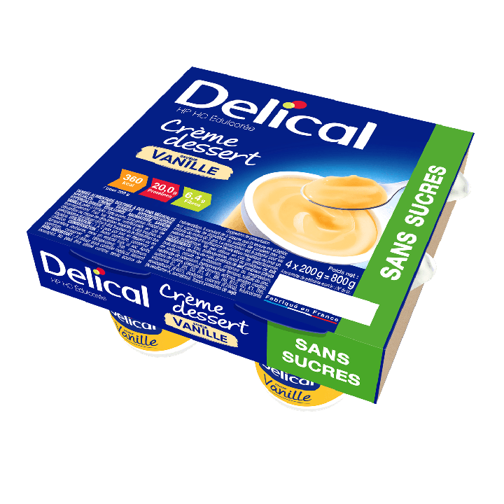 Delical Crème dessert HP HC édulcorée sans sucres