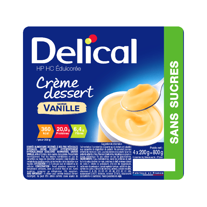 Delical Crème dessert HP HC édulcorée sans sucres