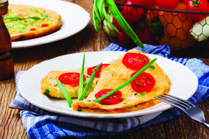 Omelette tomate, parmesan et basilic : le repas express très riche en protéines