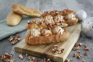 Éclairs glacés vanille caramel pécan : la pâtisserie enrichie du dimanche