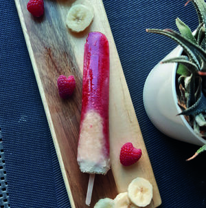Duo de sorbets framboise banane : le dessert glacé bicolore enrichi