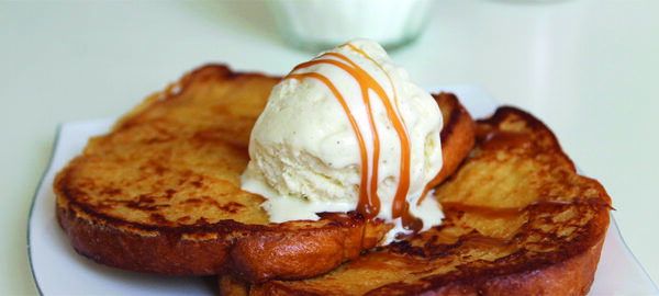 Pain perdu au caramel et sa sauce à la confiture de lait