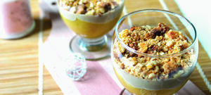 Crumble en verrine sans four : le dessert express prêt en 10 minutes