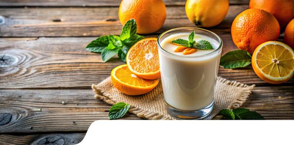 Smoothie noisette orange gingembre : 30 g de protéines dans un verre